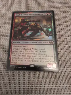 Raph & Mikey, Troublemakers (Foil) R Teenage Mutant Ninja Turtles 167 NM - MTG - Image 1