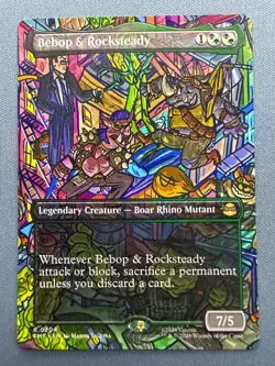 Bebop & Rocksteady (Borderless) NM - Teenage Mutant Ninja Turtles MTG TMNT #204 - Image 1