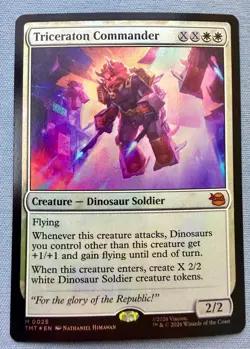 Triceraton Commander #25 *FOIL* NM - Teenage Mutant Ninja Turtles MTG TMNT TMT - Image 1