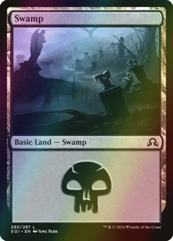 MTG Swamp (290) Foil ** Shadows over Innistrad ** English (NM) - Image 1