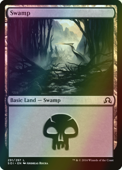 MTG Swamp (291) Foil ** Shadows over Innistrad ** English (NM) - Image 1