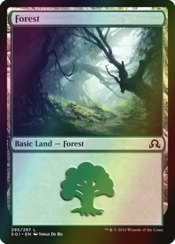 MTG Forest (295) Foil ** Shadows over Innistrad ** English (NM) - Image 1