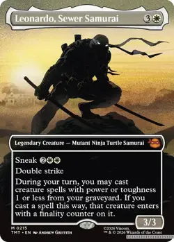 Leonardo, Sewer Samurai (Borderless) [TMT - 215] - NM [Foil] TCG MTG - Image 1
