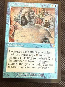 Collective Restraint Invasion MTG Rare Blue Enchantment Magic the Gathering - Image 1
