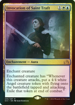MTG Invocation of Saint Traft Foil ** Shadows over Innistrad ** English (NM) - Image 1