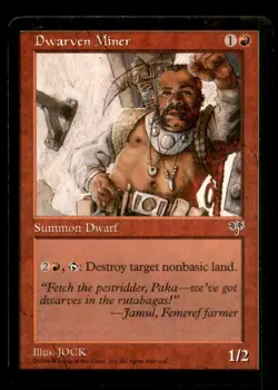 MTG Dwarven Miner LP Light Play Mirage [5499] - Image 1