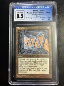 MTG Magic Book Promo Mana Crypt CGC graded 8.5 Edh 93/94 MN/Mint+ - Image 1