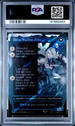 2025 MTG Final Fantasy Jill, Shiva's Dominant Borderless Surge Foil #0523 PSA 10 - Image 2