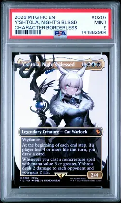 MTG Final Fantasy Y’Shtola Night’s Blessed Borderless PSA 9 - Image 1