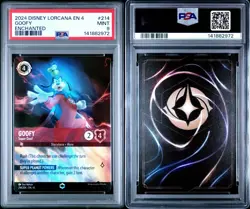 2024 Disney Lorcana Goofy Super Goof Alt Art Enchanted #214/204 PSA 9 - Image 3