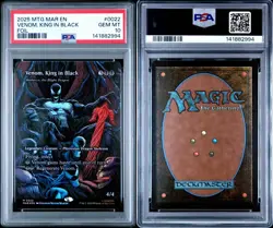 2025 MTG MARVEL'S SPIDER-MAN FOIL #0022 VENOM, KING IN BLACK PSA 10 - Image 3