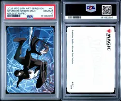2025 MTG MARVEL'S SPIDER-MAN ART SERIES GOLD STAMPED SYMBIOTE SPIDER-MAN PSA 10 - Image 3
