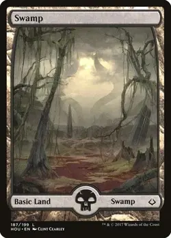 4x - Swamp (Full Art) - NM- Hour of Devastation - MTG - Image 1