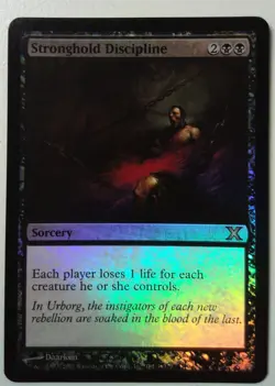 Stronghold Discipline *FOIL Uncommon* Magic MtG x1 Tenth 10th Edition MP - Image 1