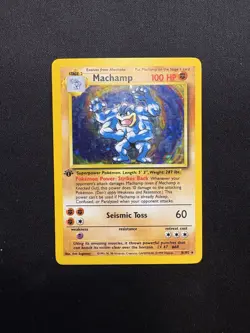 Machamp 8/102 1st Edition Base Set Holo Rare 1999 Pokemon LP - Image 1