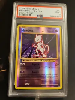 Pokemon TCG Mewtwo 51/108 Reverse Holo Rare Evolutions XY PSA 9 - Image 1