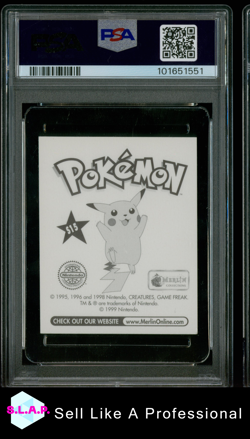 GENGAR MERLIN POKEMON 1999 S15 LOW POP REAL *CRACKED ICE* PSA 7 - Image 2