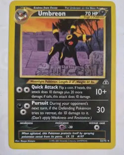 Pokemon TCG Neo Discovery Umbreon 32/75 Non-Holo Rare HP - Image 2