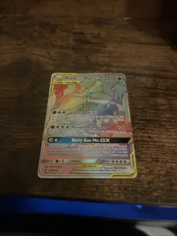 2019 Pokemon Sun & Moon Unbroken Bonds Muk Alolan Tag Team GX Rainbow Rare Holo - Image 4