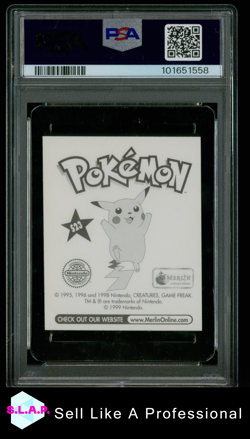 MEW MERLIN POKEMON 1999 S23 POP 6 NO HIGHER REAL *CRACKED ICE* PSA 9 - Image 2