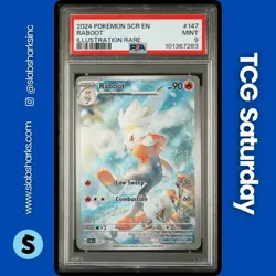 2024 POKEMON STELLAR CROWN #147/142 RABOOT ILLUSTRATION RARE PSA 9 - Image 1