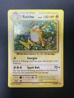 Pokemon TCG: XY Evolutions Raichu 36/108 Holo Rare NM - Image 5