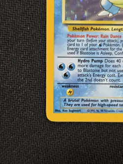 Blastoise 2/102 Base Set Holo Vintage Pokemon LP/MP Very Clean - Image 4