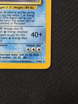 Blastoise 2/102 Base Set Holo Vintage Pokemon LP/MP Very Clean - Image 5