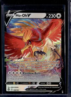 Ho-Oh V - 140/195 / Holo Rare Silver Tempest 2022 (NM) / Pokemon TCG - Image 1
