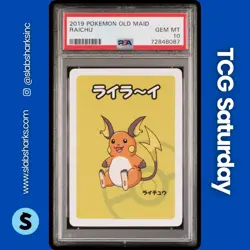 2019 POKEMON OLD MAID RAICHU PSA 10 - Image 1