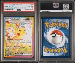 2024 POKEMON SSP EN-SURGING SPARKS SPECIAL ILLUSTRATION RARE PIKACHU EX PSA 10 - Image 3