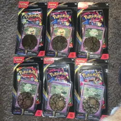 Bundle of 6 Pokemon TCG Phantasmal Flames Whimsicott/Cottonee Blister Packs - Image 1