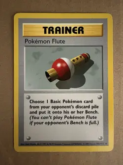 Pokemon - Base Set Shadowless - Pokemon Flute 86/102 - Uncommon LP - Image 1