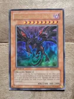 Yugioh x1 Red-Eyes Darkness Dragon SD1-EN001 Ultra Rare UL Edition (Light Play!) - Image 1