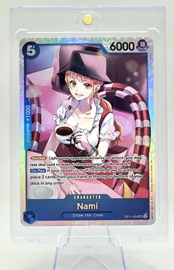 Nami OP11-054 One Piece CCG a Fist of Divine Speed Super Rare Holo Card - Image 1