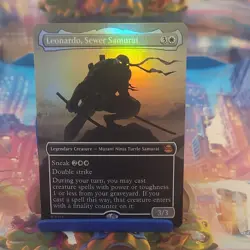 TMNT Leonardo, Sewer Samurai Legendary Creature Holo Magic: The Gathering Card - Image 1