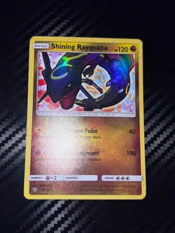 Shining Rayquaza 56/73 Shiny Holo Rare Pokemon Card Shining Legends TCG - Image 3