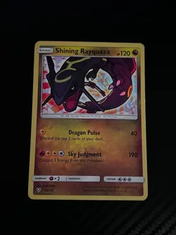 Shining Rayquaza 56/73 Shiny Holo Rare Pokemon Card Shining Legends TCG - Image 4