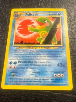 Politoed 27/75 Neo Discovery Vintage Pokemon Cards WoTc (DMG) - Image 1