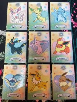 Pokemon Let's Go Eevee Database Peru Set Heart Eeveelutions Set Hearts Holo - Image 1