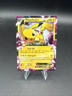 Pikachu EX XY84 Holo Black Star Promo Pokemon MP Card - Image 1