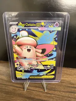 Perfect Order Pokemon Mega Clefable Ex Full Art Card With Pokemon Hard Case NM/M - Image 1