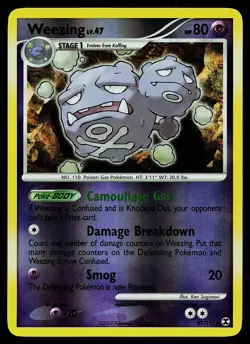 Pokemon Card - Weezing Rising Rivals 87/111 Common Reverse Holo - Image 1