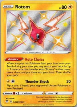 Pokemon Card Rotom SV038/SV122 Shining Fates - Near Mint - Image 1
