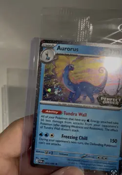 Pokemon Aurorus Holo Perfect Order Promo Stamped Card 024/088 SEALED W/ 3 SWIRLS - Image 3