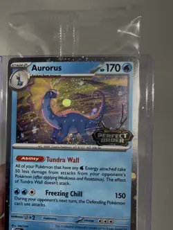 Pokemon Aurorus Holo Perfect Order Promo Stamped Card 024/088 SEALED W/ 3 SWIRLS - Image 4