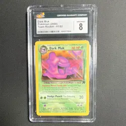 Pokemon TCG Dark Muk Team Rocket 41/82 Rare Wizards 2000 CGC 8 Pokemon Card - Image 1