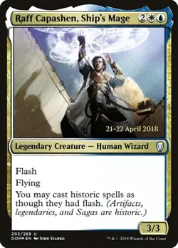 Raff Capashen, Ship's Mage - Foil Prerelease Promo Dominaria LP MTG - Image 1