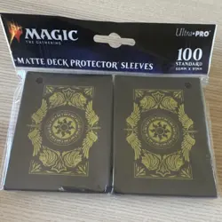 Ultra PRO Magic: The Gathering Matte Deck Protector Sleeves 100 Black Gold - Image 1