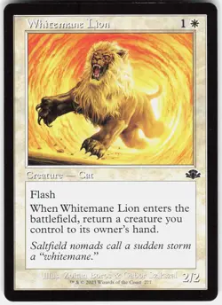 Whitemane Lion (Retro Frame) C Dominaria Remastered 277 LP - Image 1